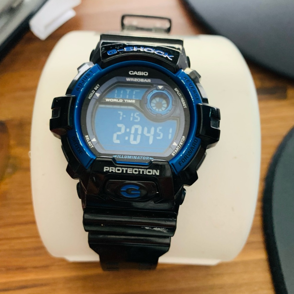 Casio Men's G-Shock Black/Blue Digital Watch